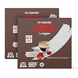 by Amazon Capsules de café expresso compatibles Nespresso, Torréfaction Moyenne, 50 unité, Lot de 2 - Certifié Rainforest Alliance