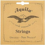 Aquila NEUF Nylgut Aq-23 Cordes pour ukulélé baryton – Haute G – Lot de 4 cordes