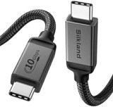 Silkland Câble USB4 certifié pour Thunderbolt 4, avec Données 40Gbps, PD3.1 Charge 240W 48V/5A, 8K@60Hz 4K@120Hz HDR pour MacBook, iPad Pro, iMac, Laptop, Hub, Station D'accueil, SSD, Moniteur