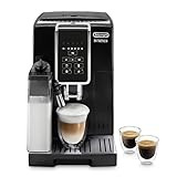 De'Longhi Dinamica ECAM 350.50.B Machine à café automatique avec système de lait, cappuccino, expresso et café sur simple pression d'un bouton, fonction 2 tasses, grand réservoir d'eau 1,8 l Noir