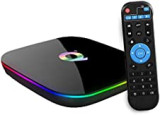 Android TV Box, Q Plus TV Box Android 10.0 with 2Go RAM 16Go ROM H616 Quad Core cortex-A53 Processor Smart TV Box, Supports 6K Resolution 3D 2.4GHz WiFi 10/100M Ethernet USB 2.0 Media Player