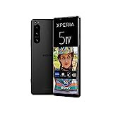 Sony Xperia 5 IV - Smartphone Android, Téléphone Portable Ecran 6.1 Pouces 21:9 Wide HDR OLED - Taux de rafraichissement de 120Hz - Triple Objectif (avec Un revêtement ZEISS T*) - 8Go RAM (Noir)