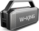 W-KING Enceinte Bluetooth Puissante, 60W Portable Haut Parleur Bluetooth Speaker Boombox, Autonomie 40 hrs Batterie Grande capacité, sans Fil étanche Enceinte Chantier,TF Carte, AUX