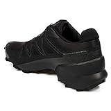 Salomon Speedcross 5 Chaussures de Trail Running pour Homme, Accroche, Stabilité, Fit, Black, 44 2/3
